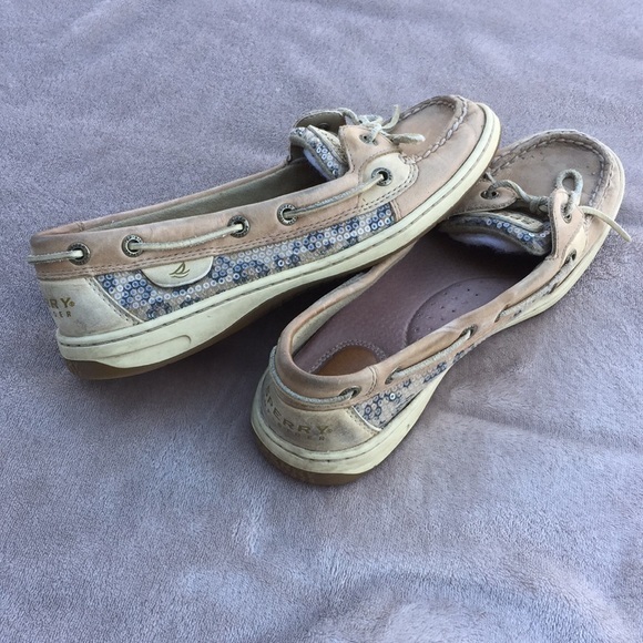 Sperry Top Sider Sequin Leather Loafers, 7.5M - Picture 11 of 11